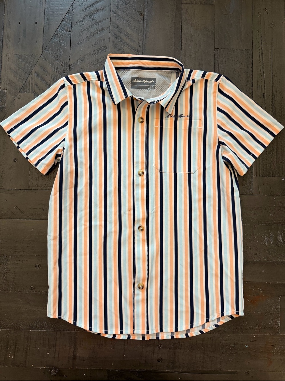 Eddie Bauer Boys Short Sleeve Button Up Top